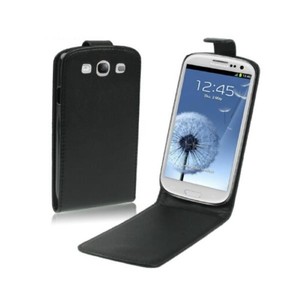 Handy Tasche Flip dnn fr Samsung Galaxy S3 i9300 / i9305 / S3 NEO i9301 Schwarz