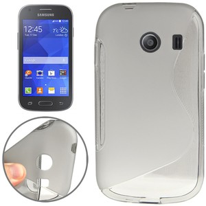 Handy Hlle Schutztasche fr Samsung Galaxy Ace Style (G357) S-Curve Grau