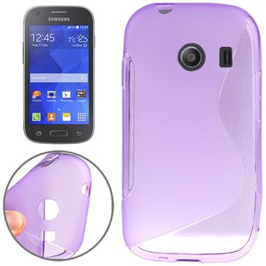 Handy Hlle Schutztasche fr Samsung Galaxy Ace Style (G357) S-Curve Lila / Violett