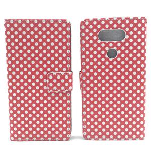 Handyhlle Tasche fr Handy LG G5 Polka Dot Rot