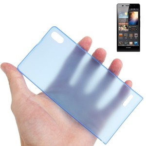 Schutzhlle Case Ultra Dnn 0,3mm fr Handy Huawei Ascend P6 Blau Transparent