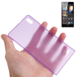 Schutzhlle Case Ultra Dnn 0,3mm fr Handy Huawei Ascend P6 Lila / Violett Transparent