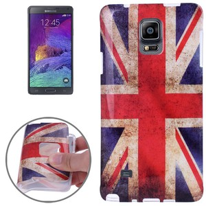 Hlle Retro Flagge TPU Tasche fr Samsung Galaxy Note 4 SM-N910F Motiv England