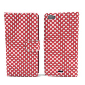 Handyhlle Tasche fr Handy Wiko Highway Pure  Polka Dot Rot
