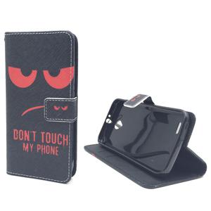 Handyhlle Tasche fr Handy Vodafone Smart Prime 6 Dont Touch My Phone Rot