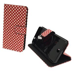 Handyhlle Tasche fr Handy Wiko Tommy Polka Dot Rot
