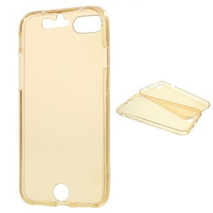 Crystal Case Hlle fr Apple iPhone 7 Gold Rahmen Full Body