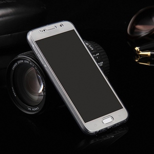 Crystal Case Hlle fr Samsung Galaxy E5 Grau Rahmen Full Body
