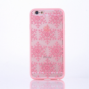 Handy Hlle Mandala fr Apple iPhone 7 Design Case Schutzhlle Motiv Flocken Cover Tasche Bumper Rosa