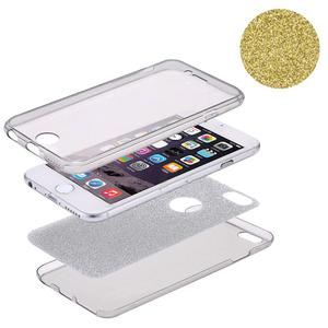 Crystal Case Hlle fr Apple iPhone 7 Plus Glitzer Case Gelb Full Body