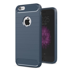 Apple iPhone 6 / 6s Plus Cover TPU Case Silikon Schutz-Hlle Handy Bumper Carbon Optik Blau