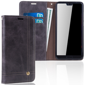 Handy Hlle Schutz Tasche fr Huawei P20 Pro Cover Wallet Etui Grau