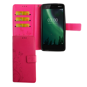 Handyhlle fr Nokia 2.1 / Nokia 2 2018 Tasche Wallet Schutz Cover Etuis Pink