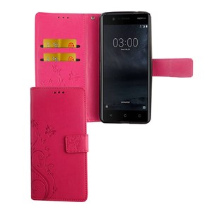 Handyhlle fr Nokia 3.1 / Nokia 3 2018 Tasche Wallet Schutz Cover Etuis Pink