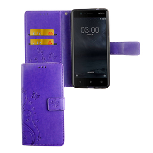 Handyhlle fr Nokia 3.1 / Nokia 3 2018 Tasche Wallet Schutz Cover Etuis Violett