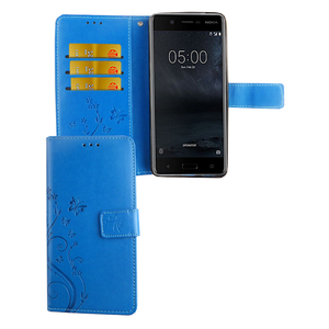 Handyhlle fr Nokia 5.1 / Nokia 5 2018 Tasche Wallet Schutz Cover Etuis Blau