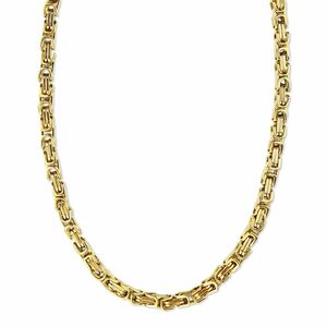 9 mm Knigskette Armband Herrenkette Mnner Kette Halskette, 65 cm Gold Edelstahl Ketten