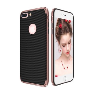 Hybrid Silikon Handy Hlle fr Apple iPhone 8 Plus Case Cover Tasche Pink