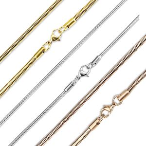 Schlangenkette 3,2 mm Stark Unisex Halskette Kette 30, 35, 40, 45, 50, 55, 60, 65, 70, 80 cm Lnge Silber Gold Rose