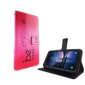 Handyhlle Tasche fr Handy Samsung Galaxy S8 Active Be Happy Pink