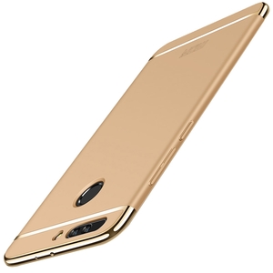 Handy Hlle Schutz Case fr Huawei Honor 9 Bumper 3 in 1 Cover Chrom Etui Gold