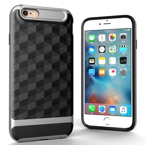 Hlle fr Apple iPhone 6 / 6s Backcover Case Handy Schutzhlle - Cover 3D Prisma Design Silber