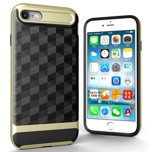 Hlle fr Apple iPhone 7 Backcover Case Handy Schutzhlle - Cover 3D Prisma Design Gold