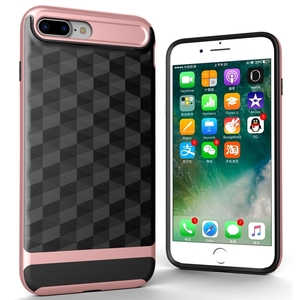 Hlle fr Apple iPhone 7 Plus Backcover Case Handy Schutzhlle - Cover 3D Prisma Design Rose Gold