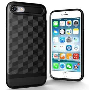 Hlle fr Apple iPhone 8 Backcover Case Handy Schutzhlle - Cover 3D Prisma Design Schwarz