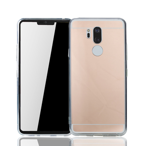 LG G7 Handy Hlle Spiegel Mirror Soft-Case Schutz-Cover Rose Gold