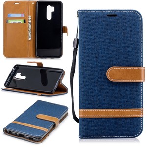 LG G7 Handy Hlle Schutz-Tasche Case Cover Kartenfach Etuis Book-Style Blau