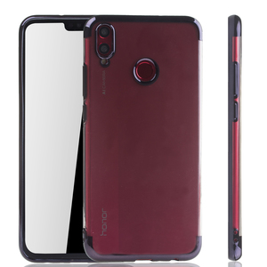 Handyhlle fr Huawei Honor 8X Schwarz - Clear - TPU Silikon Case Backcover Schutzhlle in Transparent   Schwarz