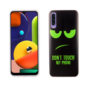 Samsung Galaxy A30s Handy Hlle Schutz-Case Cover Bumper Dont Touch My Phone Grn