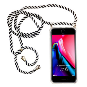 Handykette fr Apple iPhone 7 Plus / 8 Plus - Smartphone Necklace Hlle mit Band - Schnur mit Case zum umhngen in Schwarz