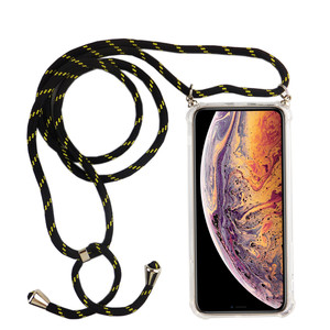 Handykette fr Apple iPhone XR - Smartphone Necklace Hlle mit Band - Schnur mit Case zum umhngen in Schwarz