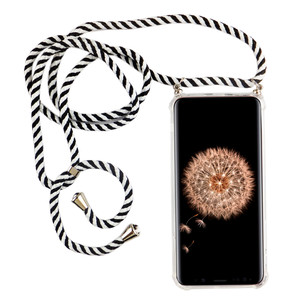 Handykette fr Samsung Galaxy S9 Plus - Smartphone Necklace Hlle mit Band - Schnur mit Case zum umhngen in Schwarz