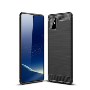 Schutzhlle Handyhlle fr Samsung Galaxy A81 Case Cover Carbon Optik Schwarz