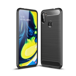 Schutzhlle Handyhlle fr Samsung Galaxy A11 Case Cover Carbon Optik Schwarz