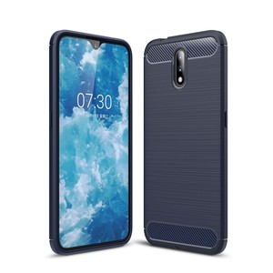 Schutzhlle Handyhlle fr Nokia 2.3 Case Cover Carbon Optik Blau
