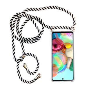 Handykette fr Samsung Galaxy A71 - Smartphone Necklace Hlle mit Band - Schnur mit Case zum umhngen in Schwarz