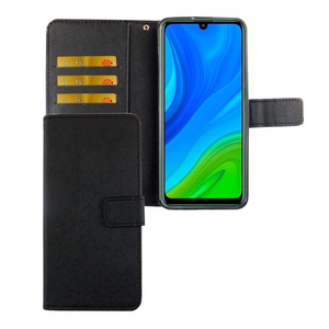 Huawei P smart 2020 Tasche Handy Hlle Schutz-Cover Flip-Case mit Kartenfach Schwarz