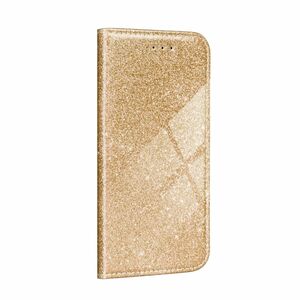 Apple iPhone 12 Mini Tasche Handy Hlle Schutz Cover mit Kartenfach Glitzer Gold