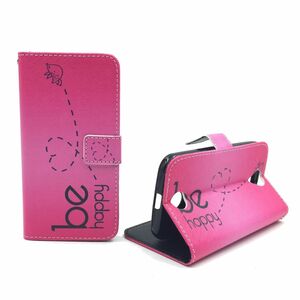  Handyhlle Tasche + 1 Panzer Schutz Glas fr Case Handy Acer Liquid Z330 Be Happy Pink