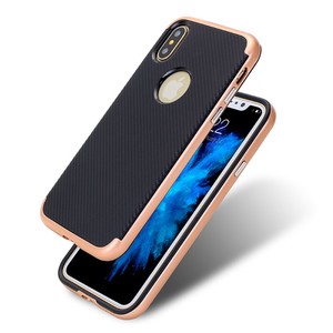 Hybrid Silikon Handy Hlle fr Apple iPhone XS Case Cover Tasche Pink