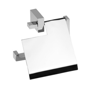 MAXIMA WC-Papierrollenhalter mit Deckel Messing Chrom 128x135x50 mm fr Bad & WC >> zum Bohren