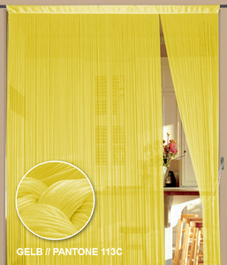 Fadenvorhang 150 cm x 500 cm (BxH) gelb