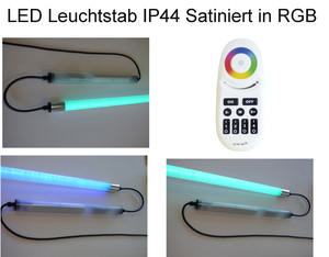 3327 LED Leuchtstab Satiniert 0,63mn RGB + W Fernbedienung IP44 Lnge 230V 
