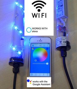 3454 SMART WiFi LED Gabionen Leuchte Lampe 0,95m RGB (Farbe) + Kalt Wei