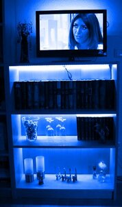 3486 LED Regal Beleuchtung blau 2 x 75 cm inclusive Netzteil 