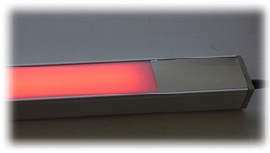 4009 LED ALU 1,5m Leuchte 43x30mm inklusive Netzteil Lichtfarbe Rot
